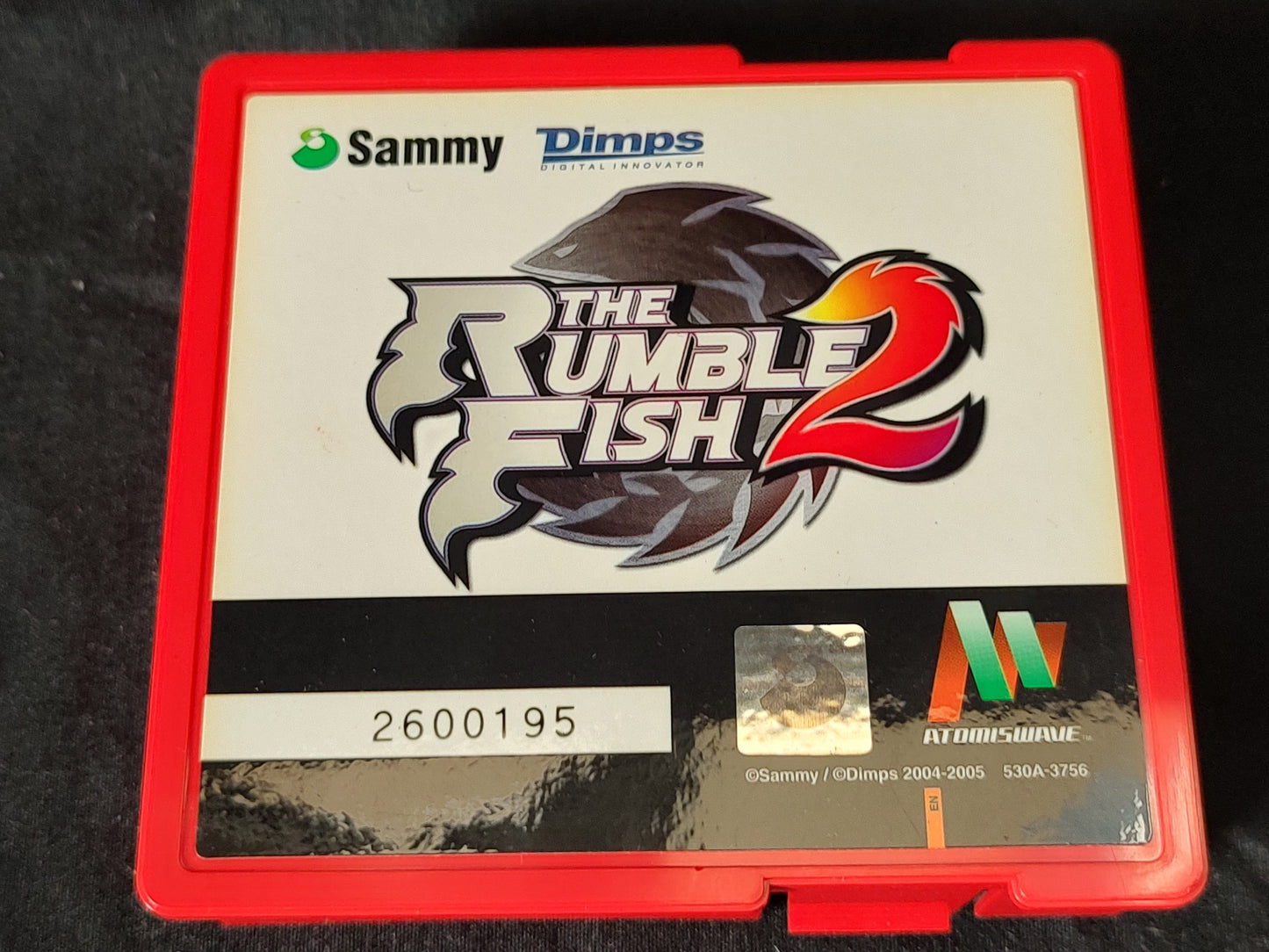 THE RUMBLE FISH 2 SUMMY Atomiswave game cartridge and Instruction card-g0620-