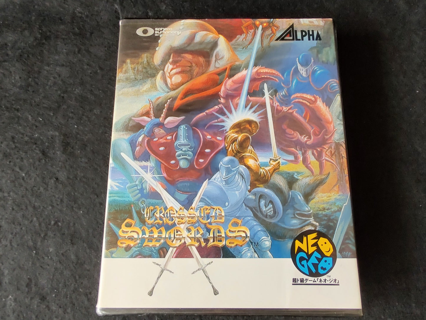 CROSSED SWORDS SNK NEO GEO AES Cartridge, Manual, Boxed set, Working-g0624-