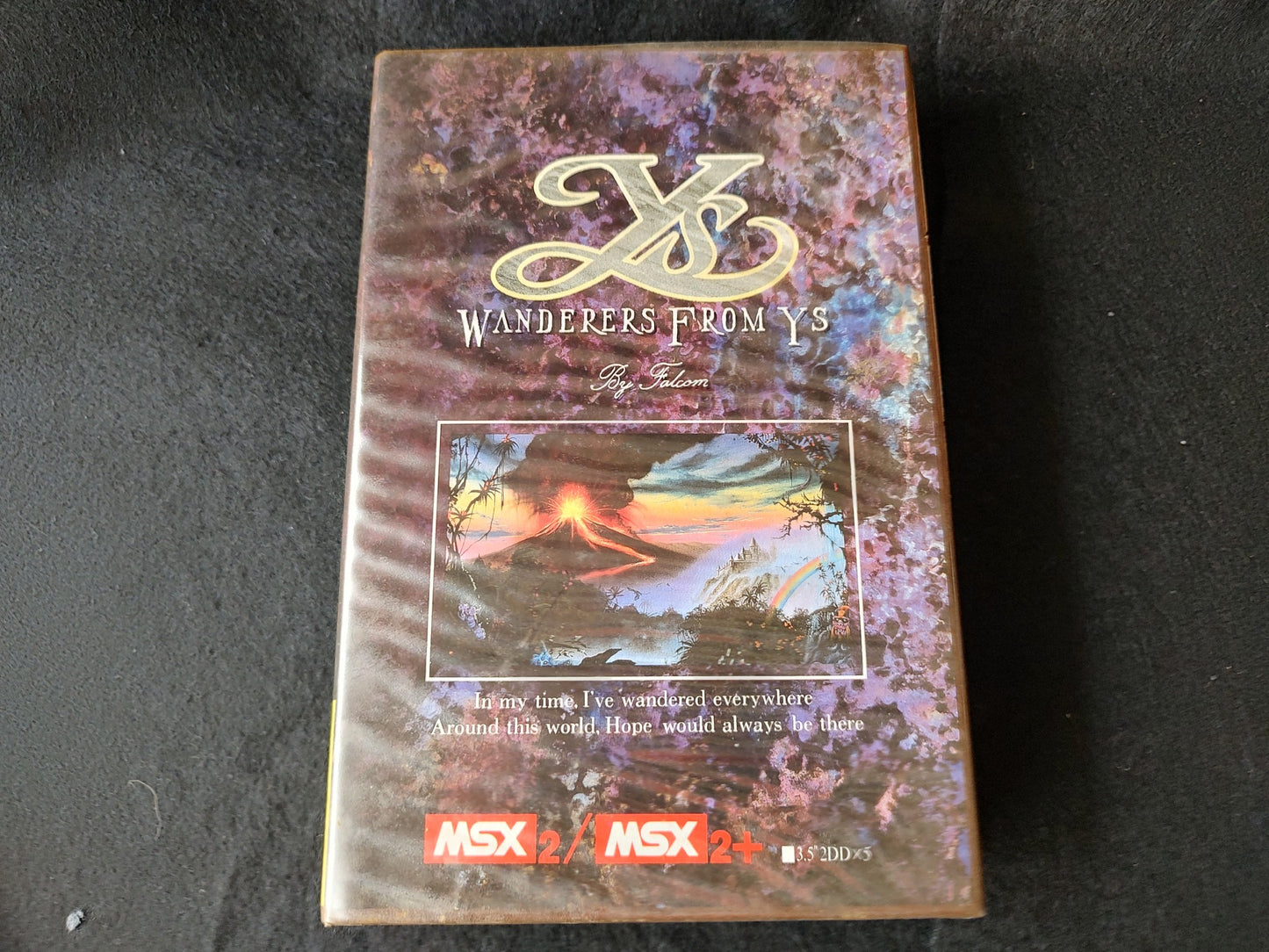 Ys 3 - Wondrous from Ys -MSX2 Game Disk, Manual, Papers, and Box-g0624-3