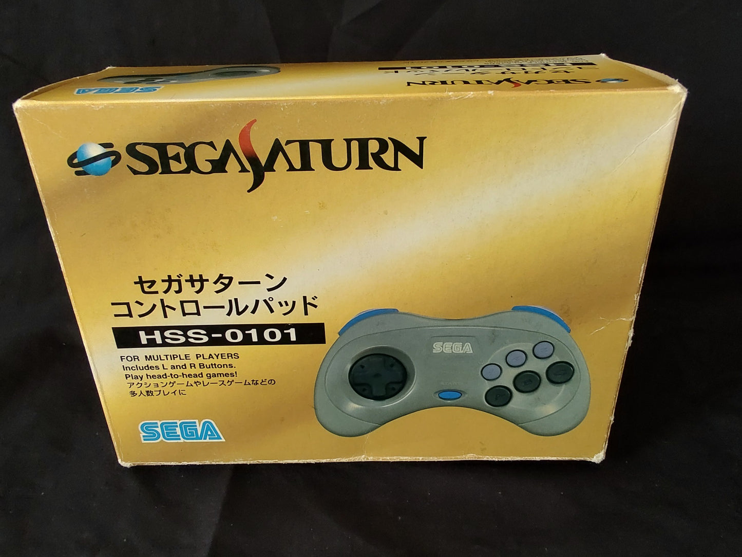 Used, SEGA Saturn Controller Pad HSS-0101 w/Box set, working-g0625-