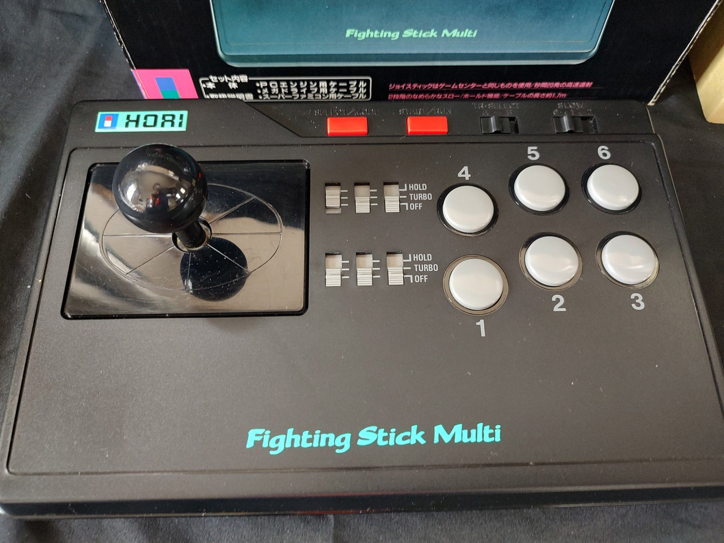 Hori Arcade Fighting Stick Multi for SNES, PC Engine, Megadrive Boxed set-f0625-
