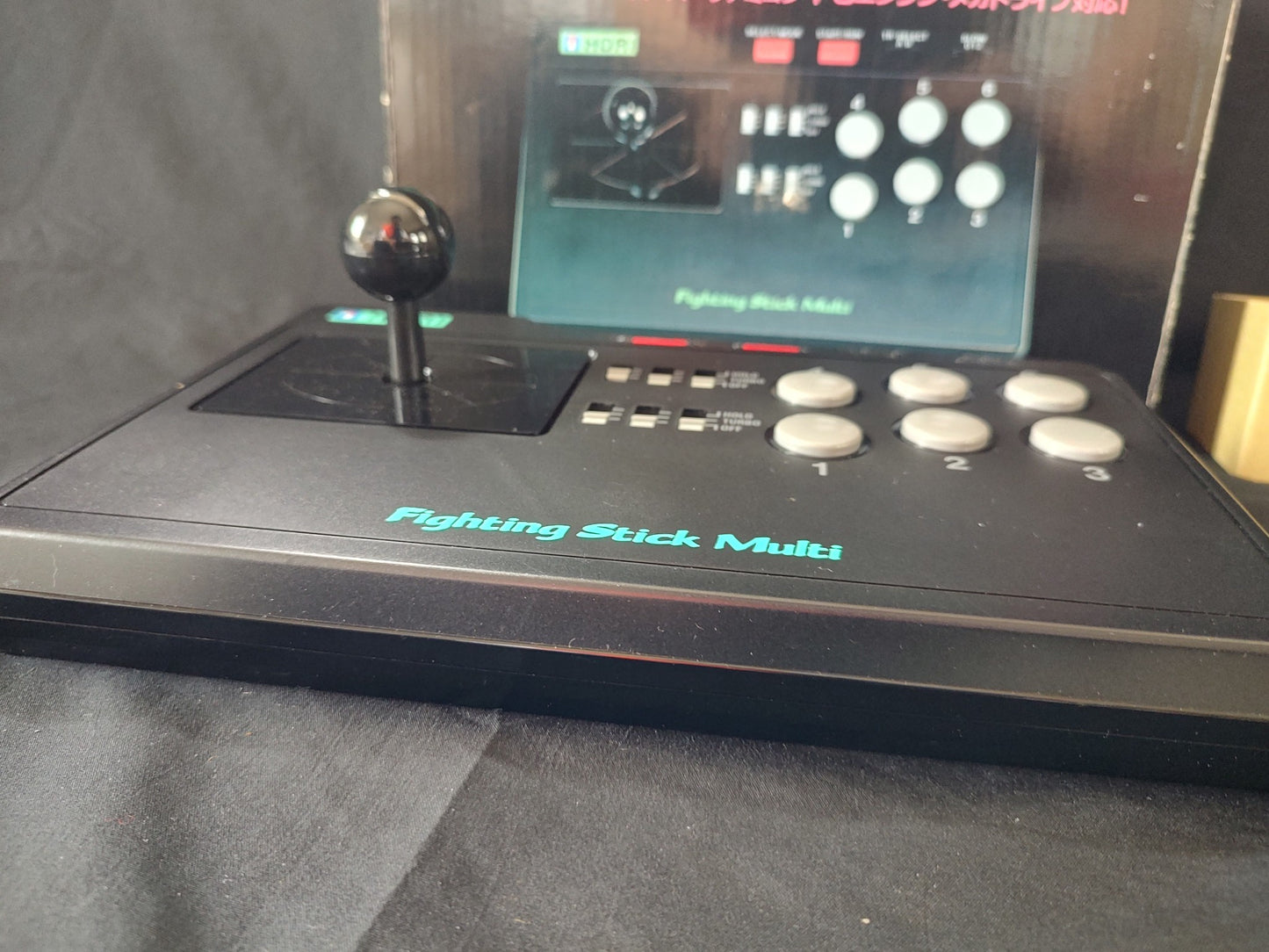 Hori Arcade Fighting Stick Multi for SNES, PC Engine, Megadrive Boxed set-f0625-