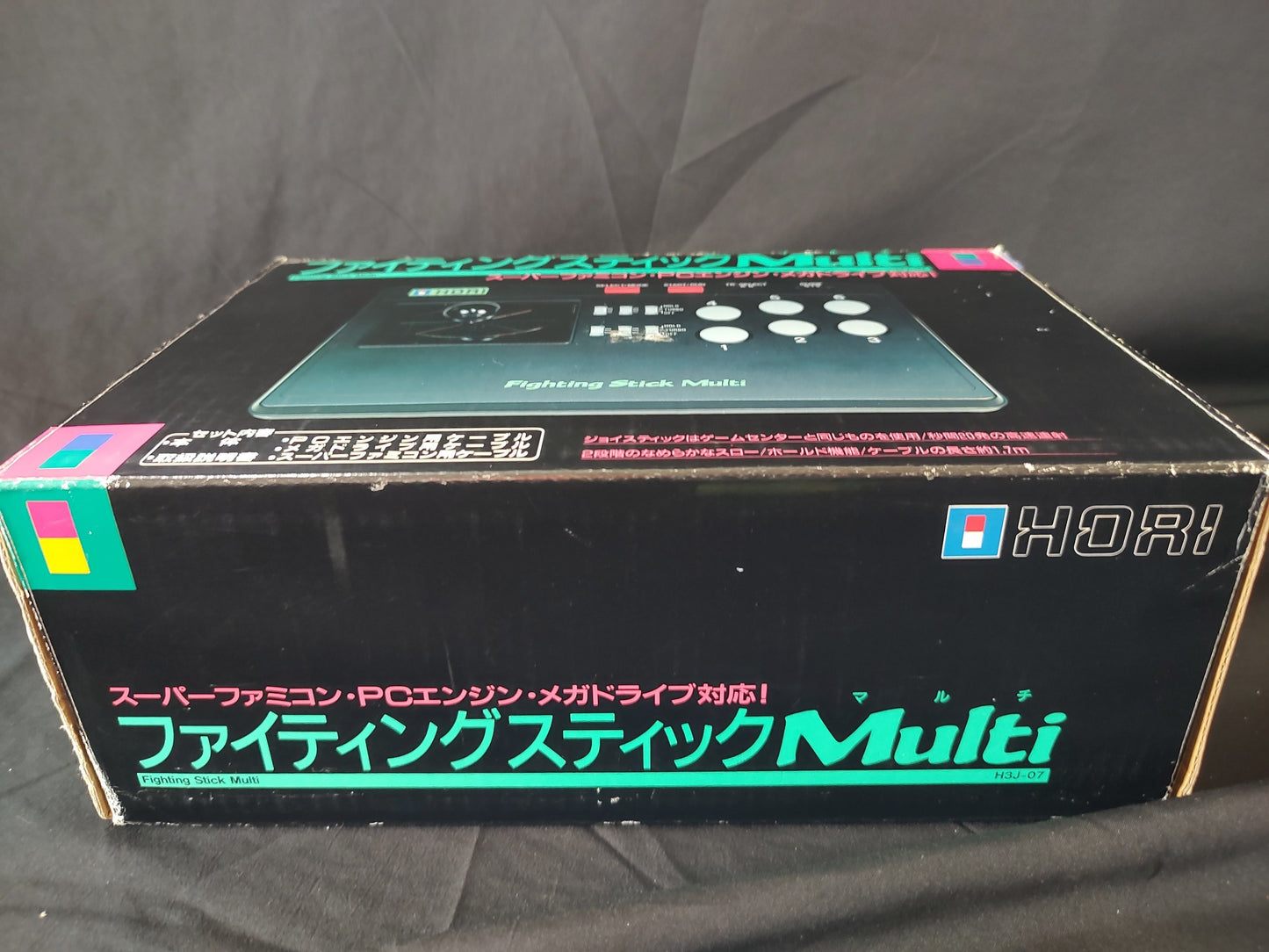 Hori Arcade Fighting Stick Multi for SNES, PC Engine, Megadrive Boxed set-f0625-