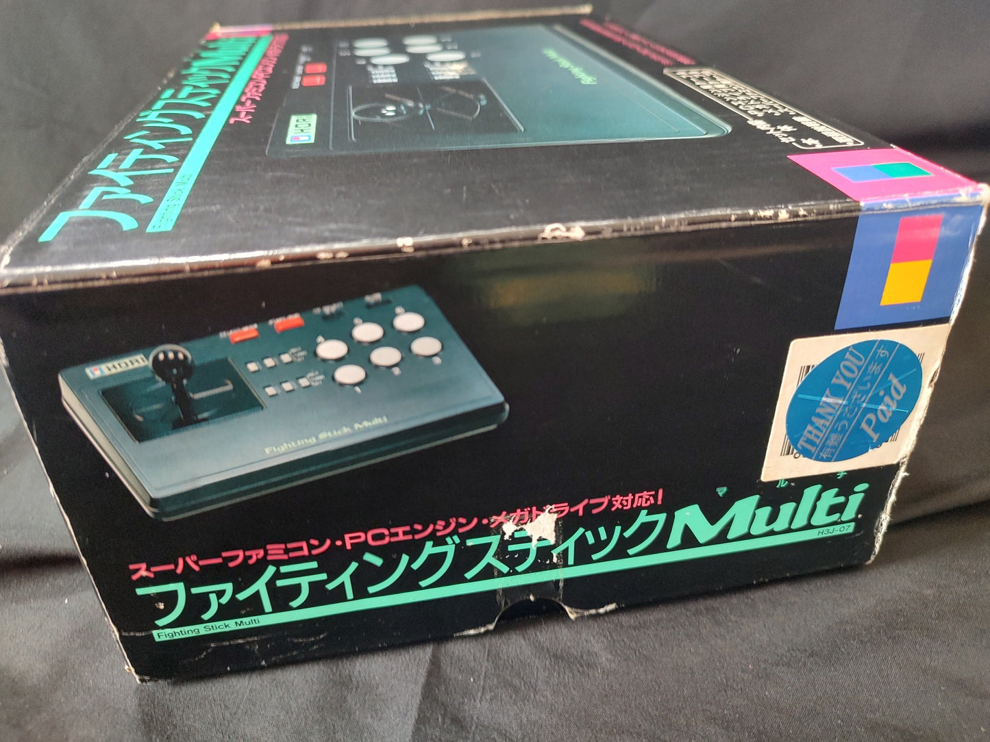 Hori Arcade Fighting Stick Multi for SNES, PC Engine, Megadrive Boxed set-f0625-
