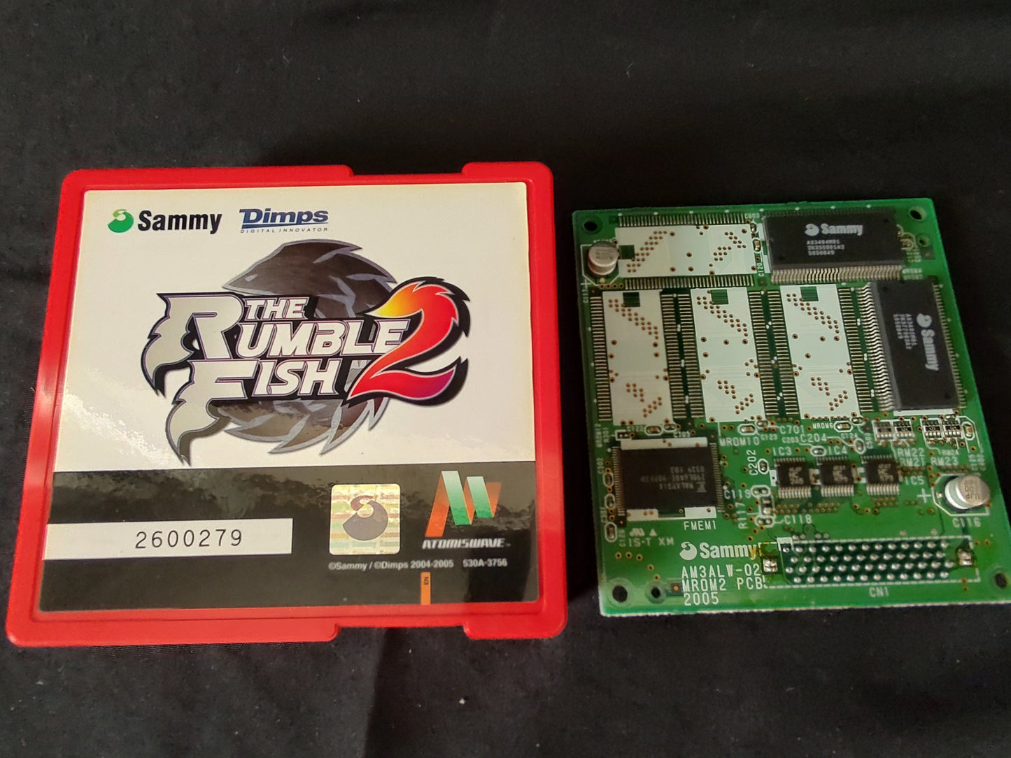 THE RUMBLE FISH 2 SUMMY Atomiswave game cartridge and Instruction card-g0625-