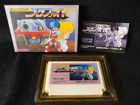 Cho Wakusei Senki META FIGHT Nintendo FAMICOM(NES) Cartridge, Manual, Box-g0627-