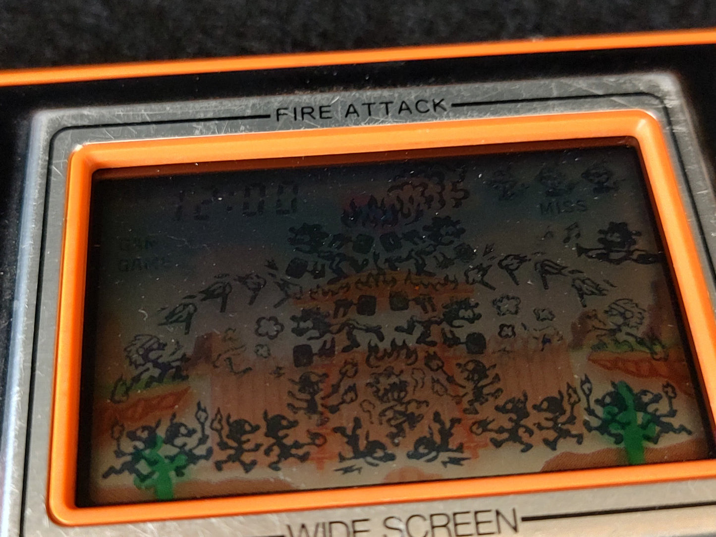 Vintage Nintendo Game & Watch FIRE ATTACK ID-29 Handheld game, Working-f0627-