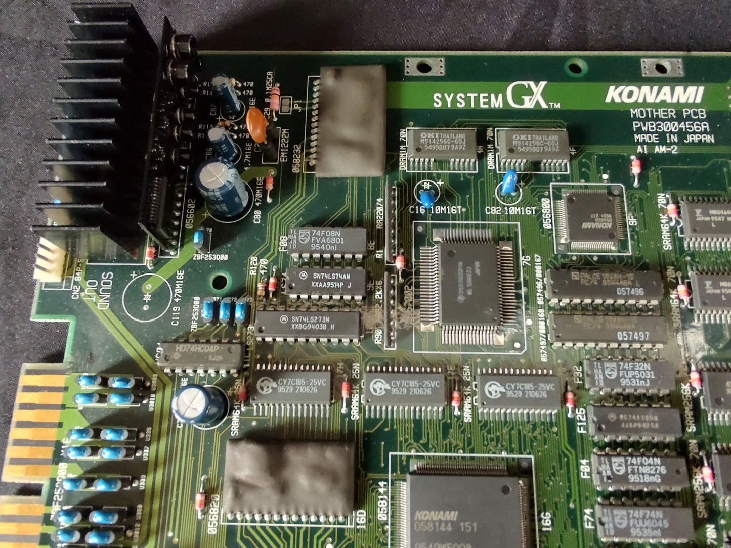 KONAMI SYSTEM-GX JAMMA Motherboard (A Board), working-g0702-