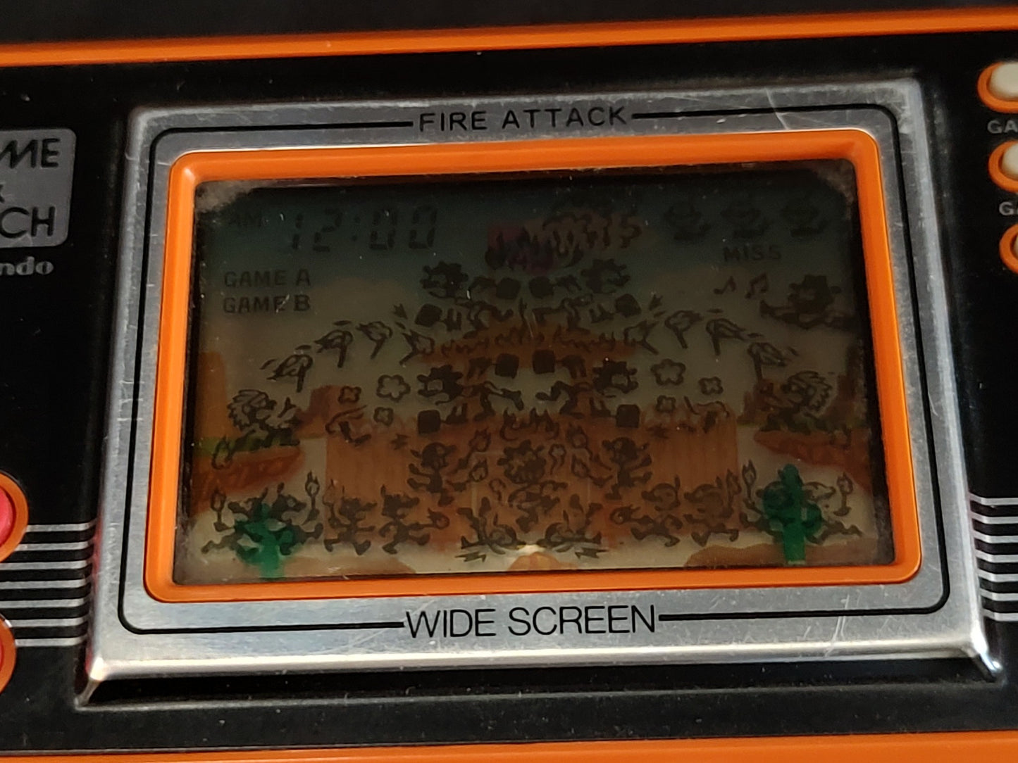 Vintage Nintendo Game & Watch FIRE ATTACK ID-29 Handheld game, Working-g0705-1