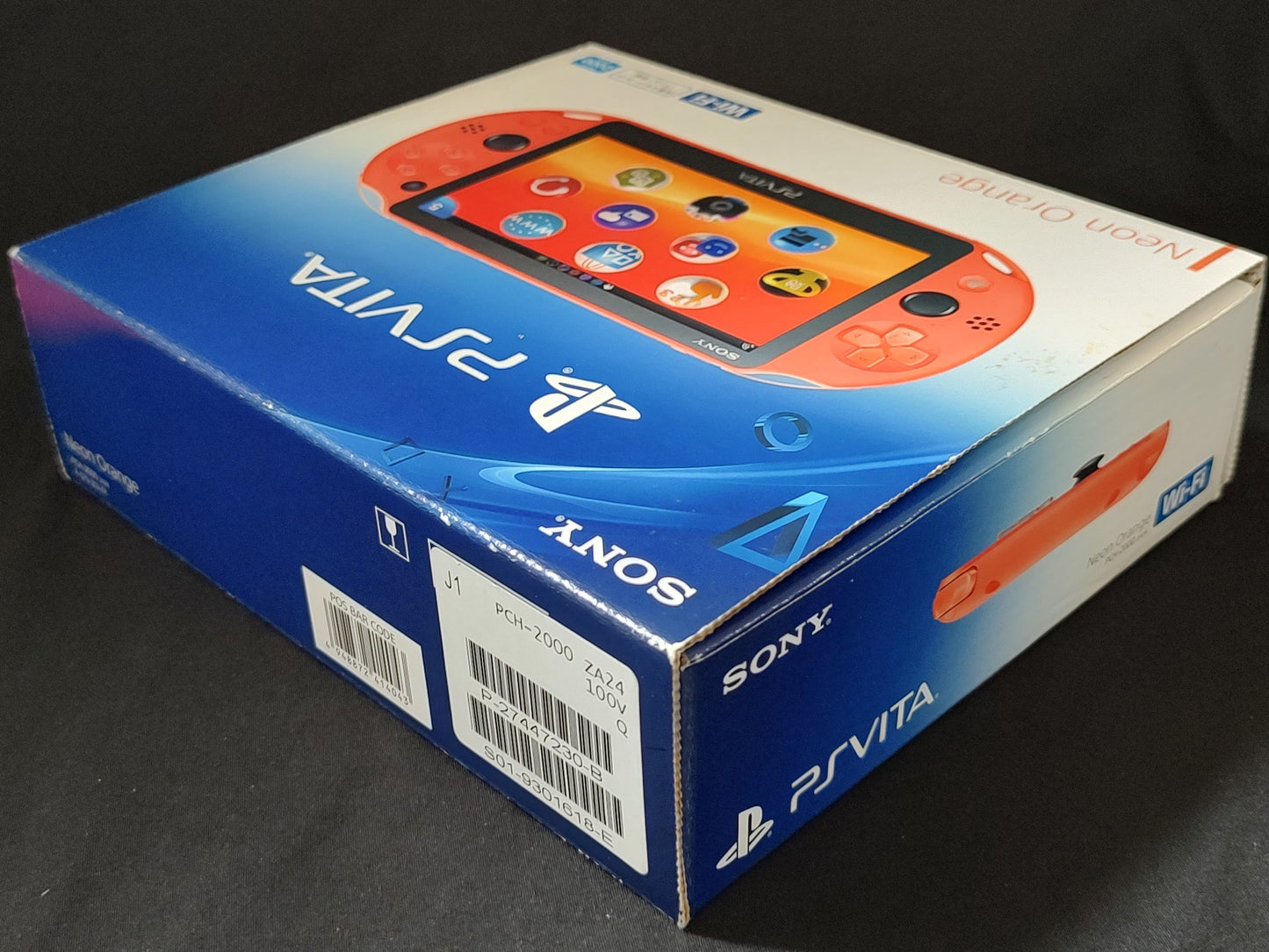 SONY PS Vita PCH-2000 Neon Orange Console 1GB, w/Manual Box set, Working-g0710-