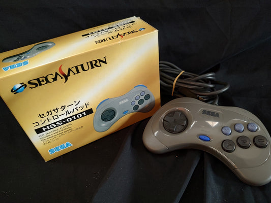 Used, SEGA Saturn Controller Pad HSS-0101 w/Box set, working-g0710-