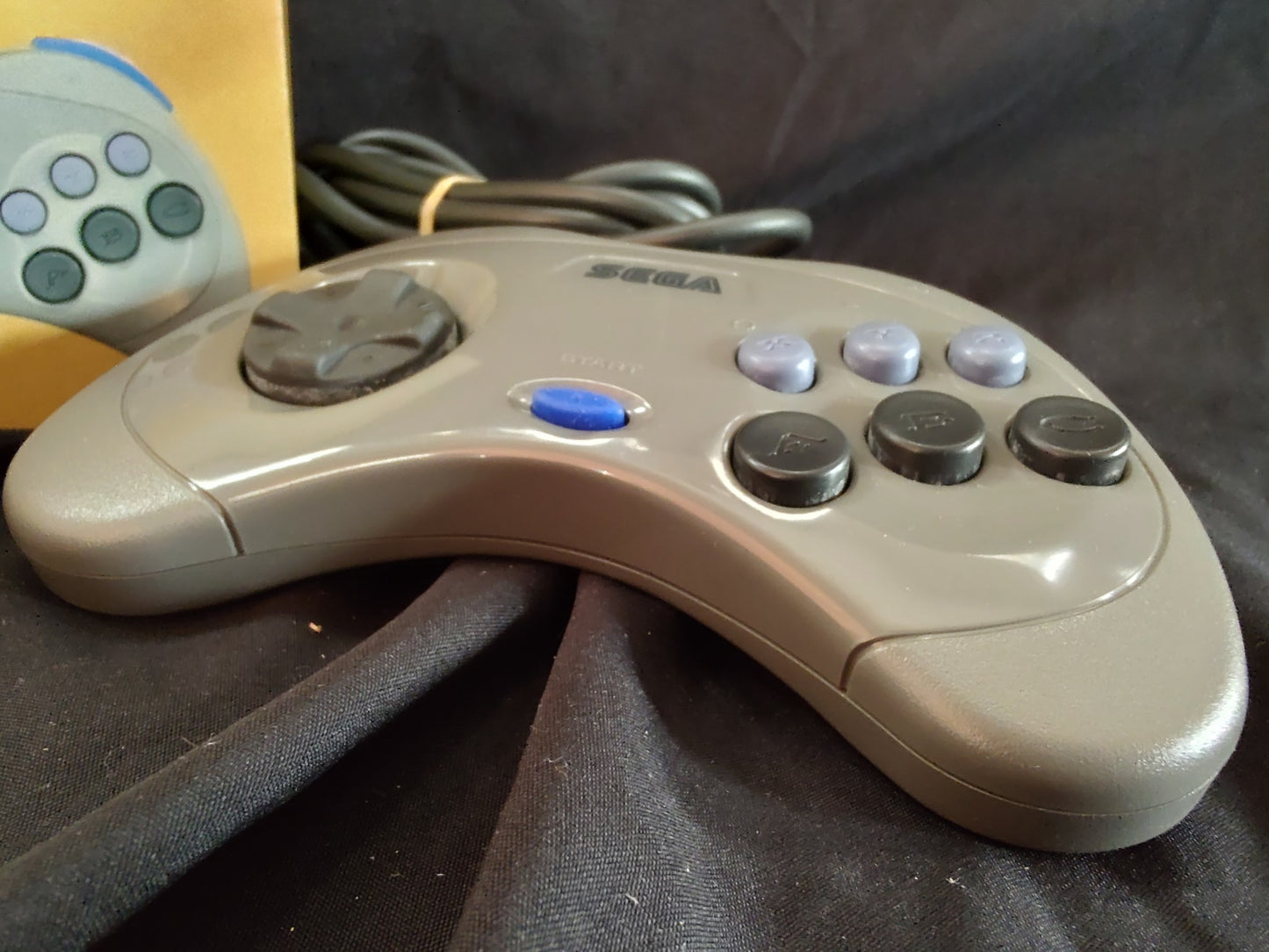 Used, SEGA Saturn Controller Pad HSS-0101 w/Box set, working-g0710-