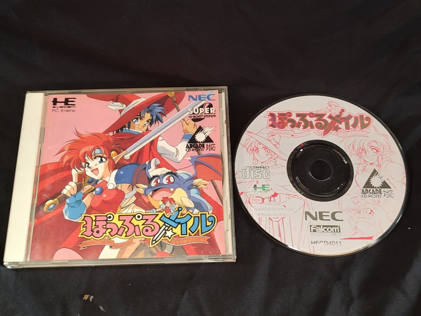 Popful Mail Nihon Falcom PC Engine CD-ROM2 Disk, w/Manual and Box, Working-g0719