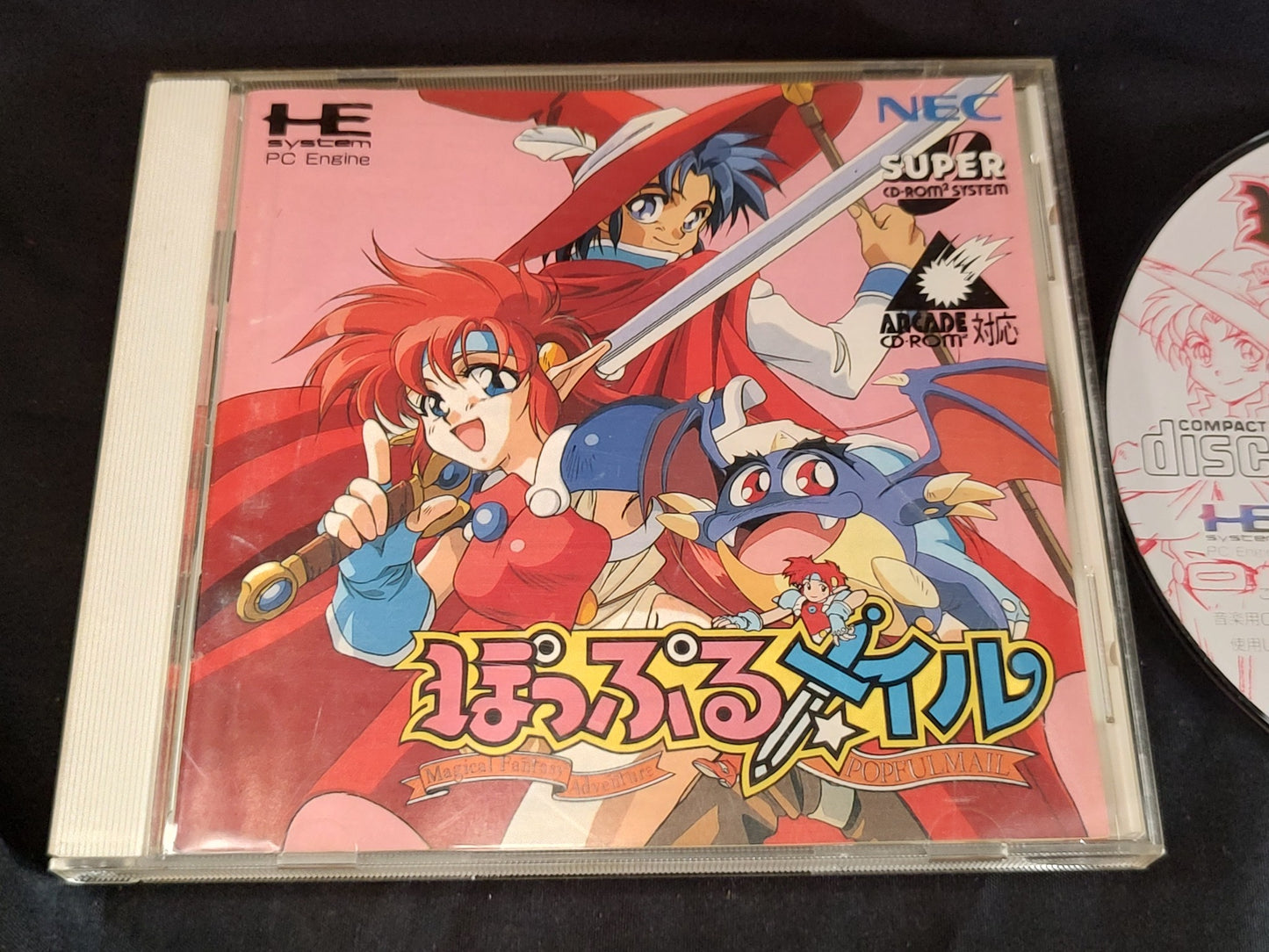 Popful Mail Nihon Falcom PC Engine CD-ROM2 Disk, w/Manual and Box, Working-g0719