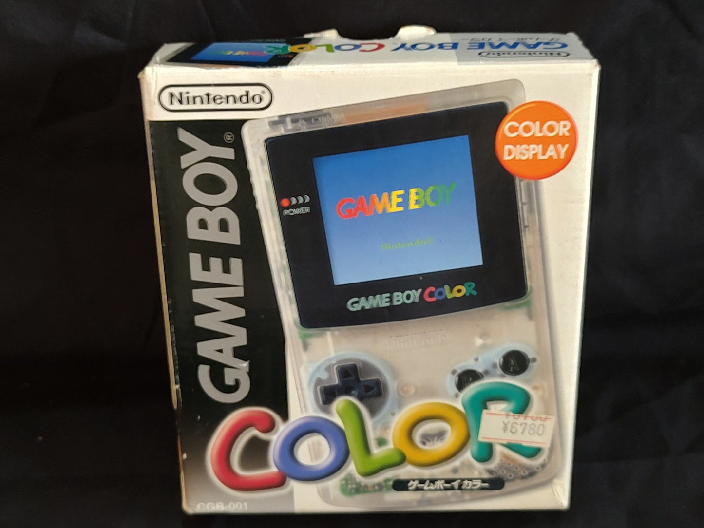 Nintendo Gameboy Color Clear Console, w/Manual, box set, working-g0722-