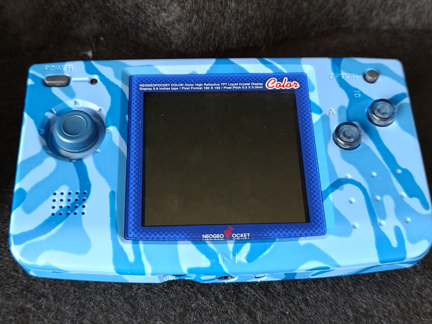 SNK NEOGEO POCKET Color Camouflage Blue Console and a porch set, working-g0726-