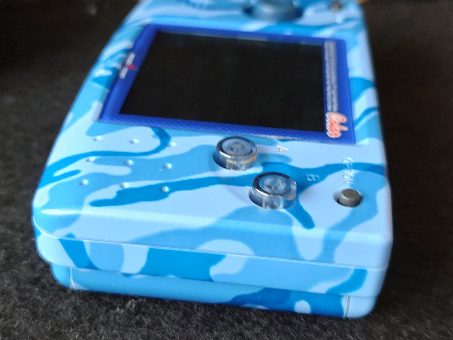 SNK NEOGEO POCKET Color Camouflage Blue Console and a porch set, working-g0726-