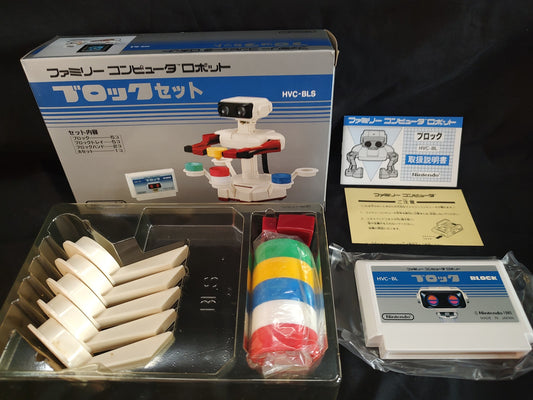 Nintendo Famicom Robot Block STACK-UP Parts,Game cartridge Boxed/tested-g0730-