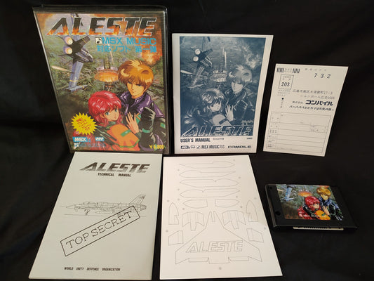 ALESTE COMPILE MSX/MSX2 Game Cartridge, Manual, Boxed set tested-g0802-