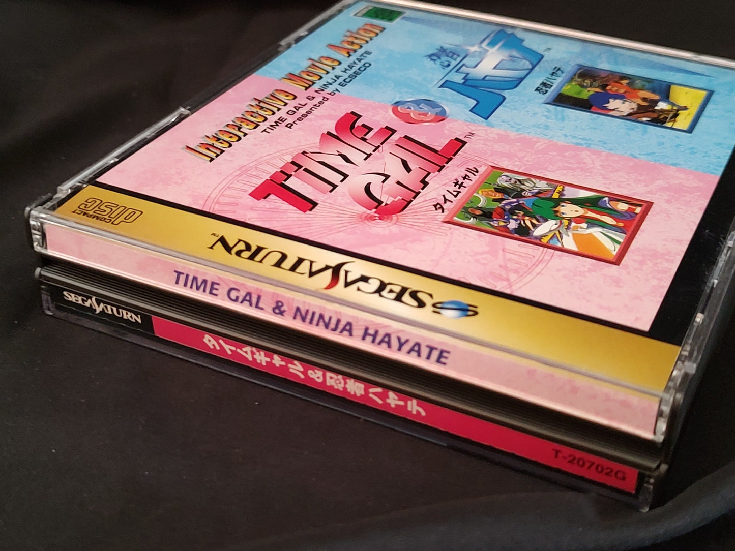 TIME GAL and NINJA HAYATE SEGA SATURN Game Disk,Manual,Boxed set tested-g0802-