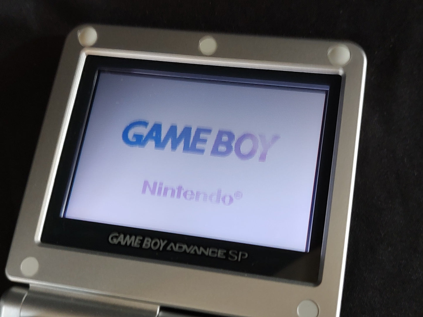 Nintendo GAMEBOY ADVANCE SP Platinum silver Console, w/Manual, Box Working-g0805