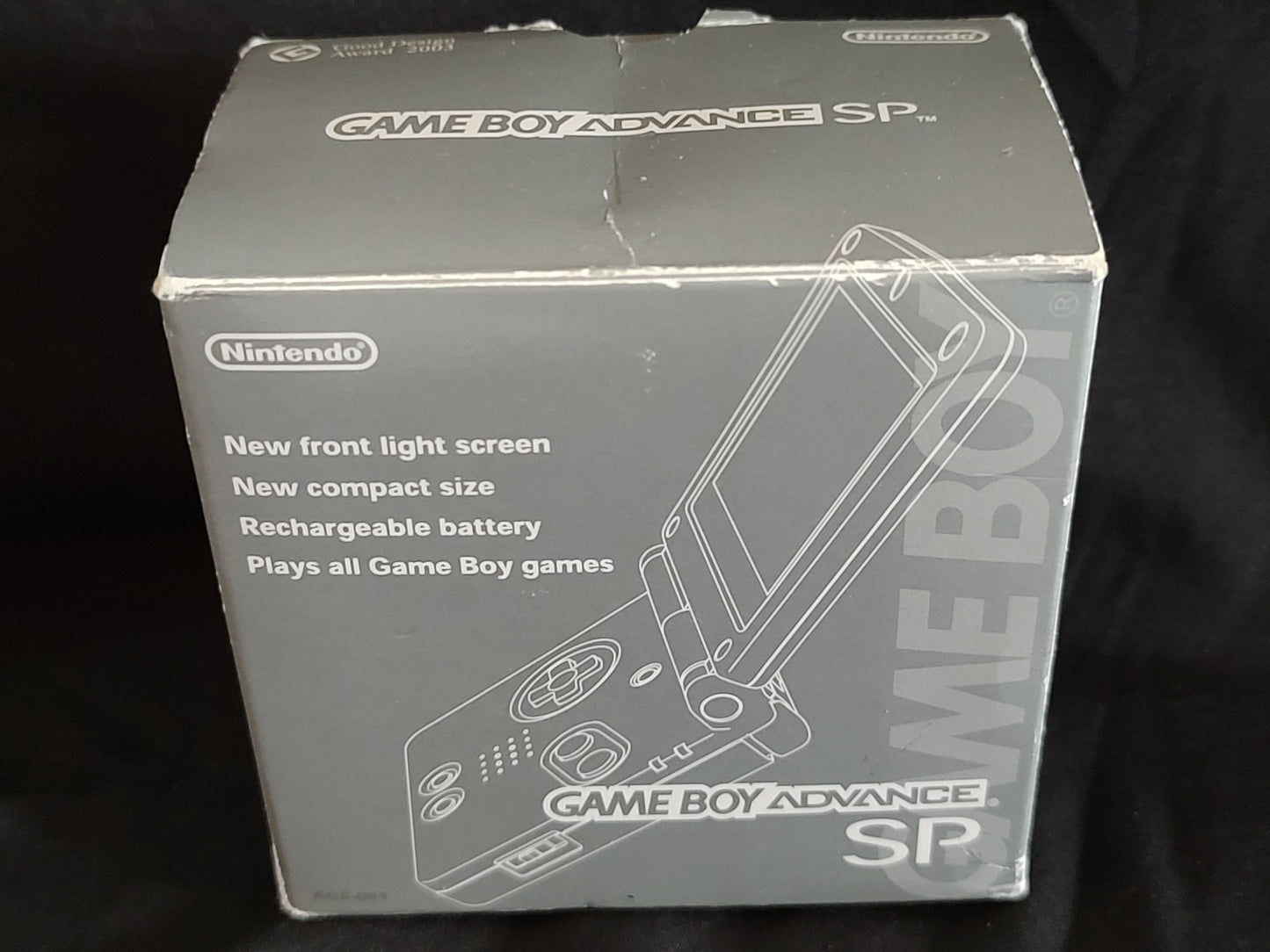 Nintendo GAMEBOY ADVANCE SP Platinum silver Console, w/Manual, Box Working-g0805