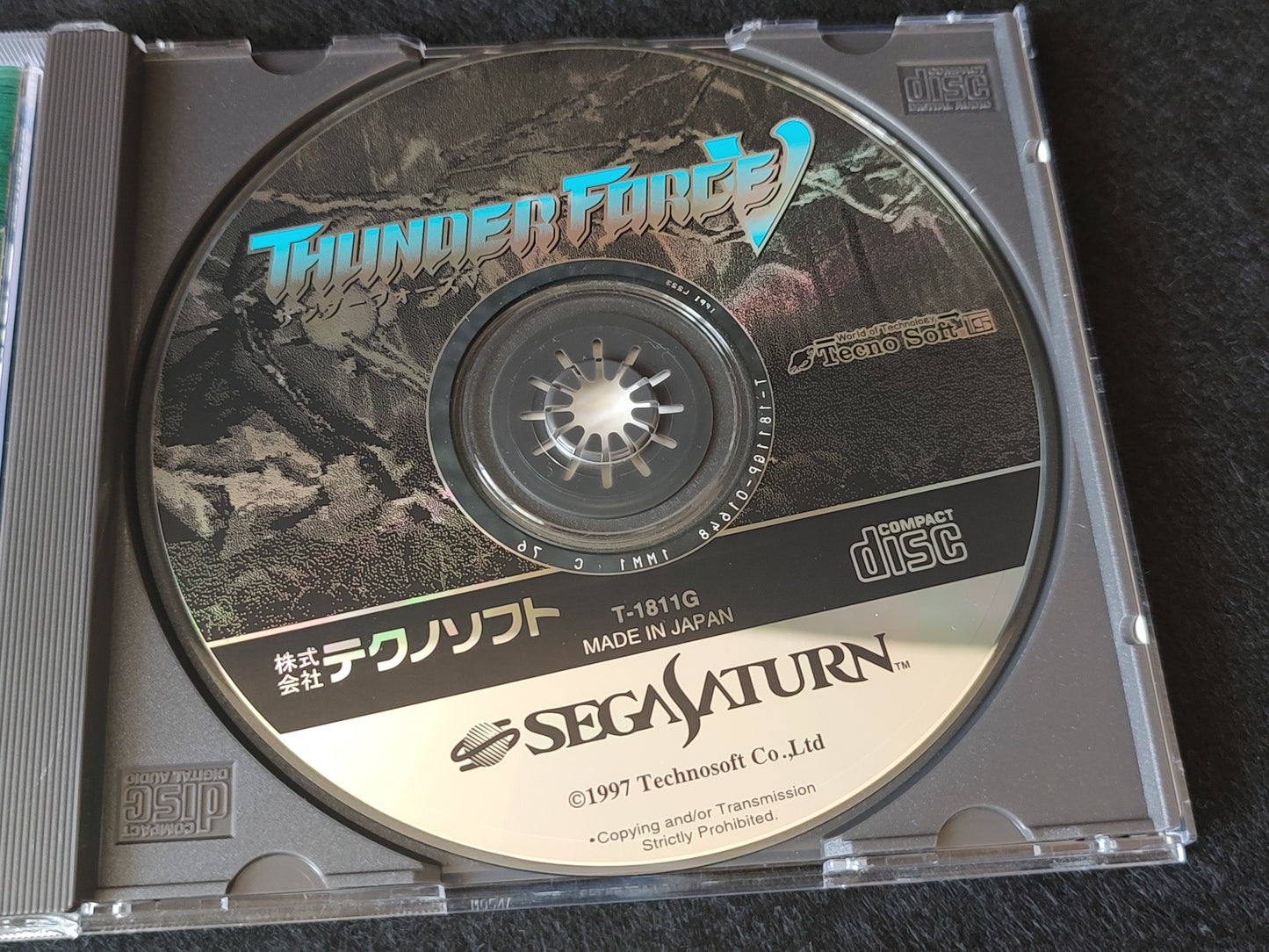 Thunder Foce V SEGA SATURN Shooter Game w/manual, Spine card, set working-g0808-