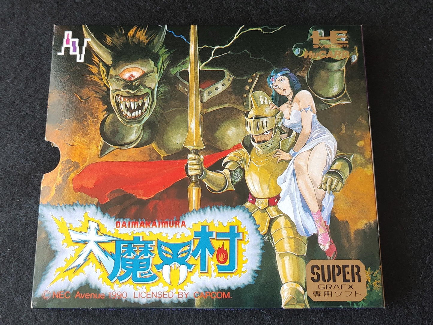 DAIMAKAIMURA/Ghouls'n Ghosts for NEC SuperGrafx PC Engine w/Manual and Box-g0808