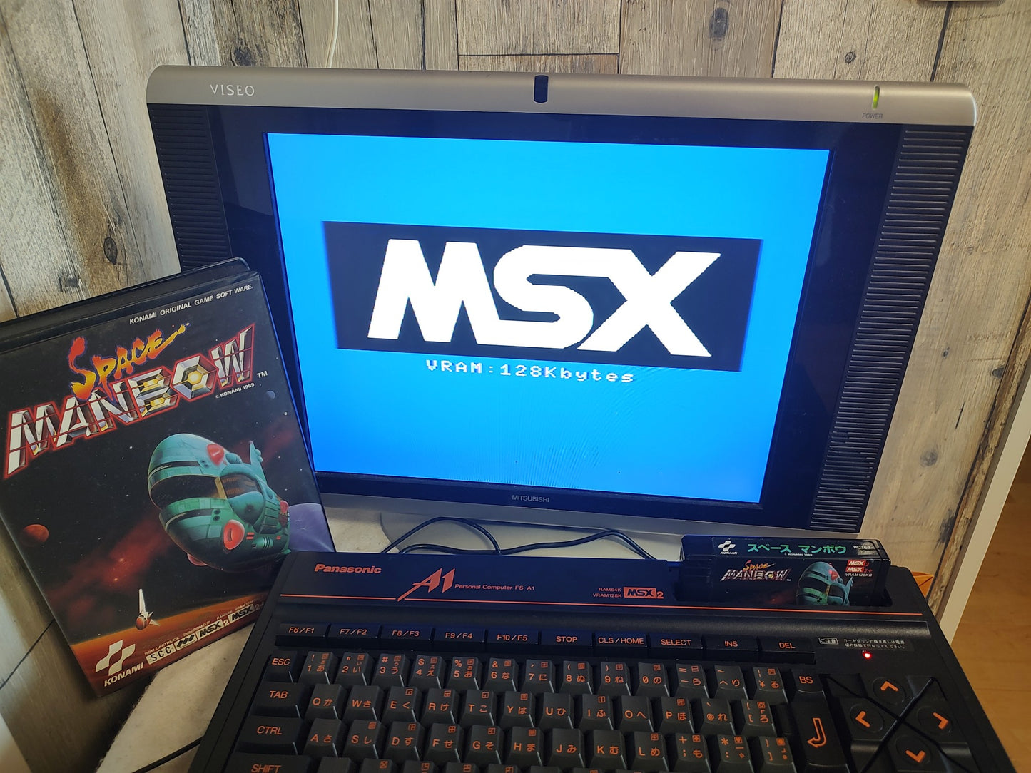 SPACE MANBOW MSX MSX2 Game Cartridge, Manual, Box set, Working-g0815-