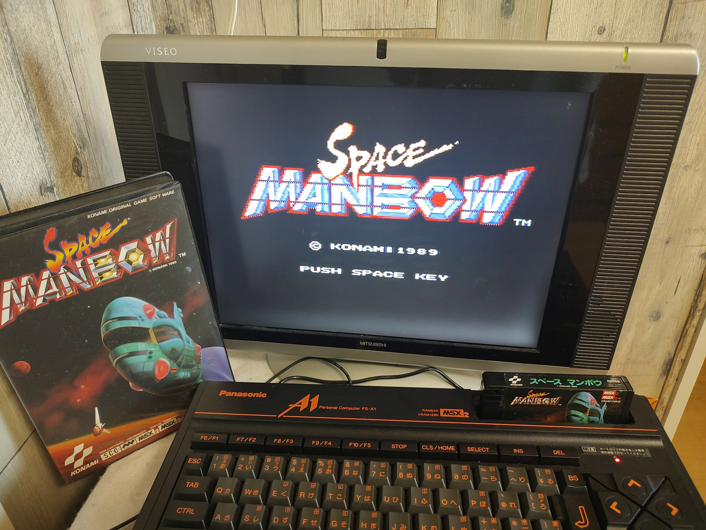 SPACE MANBOW MSX MSX2 Game Cartridge, Manual, Box set, Working-g0815-