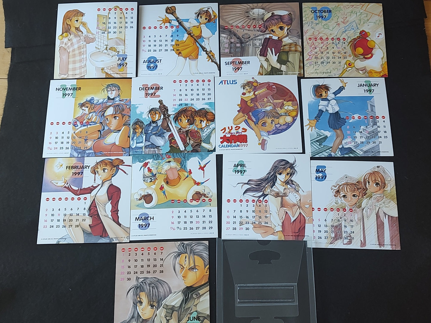 Prikura Daisakusen SEGA Saturn Game Disk,Manual, Calender, Case set tested-g0826