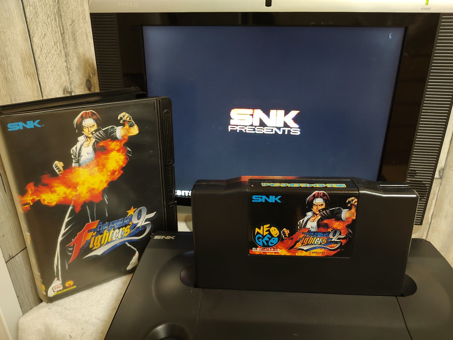 KOF 95 THE KING OF FIGHTERS 95 SNK NEO GEO AES w/Manual, Box, Working-g0828-