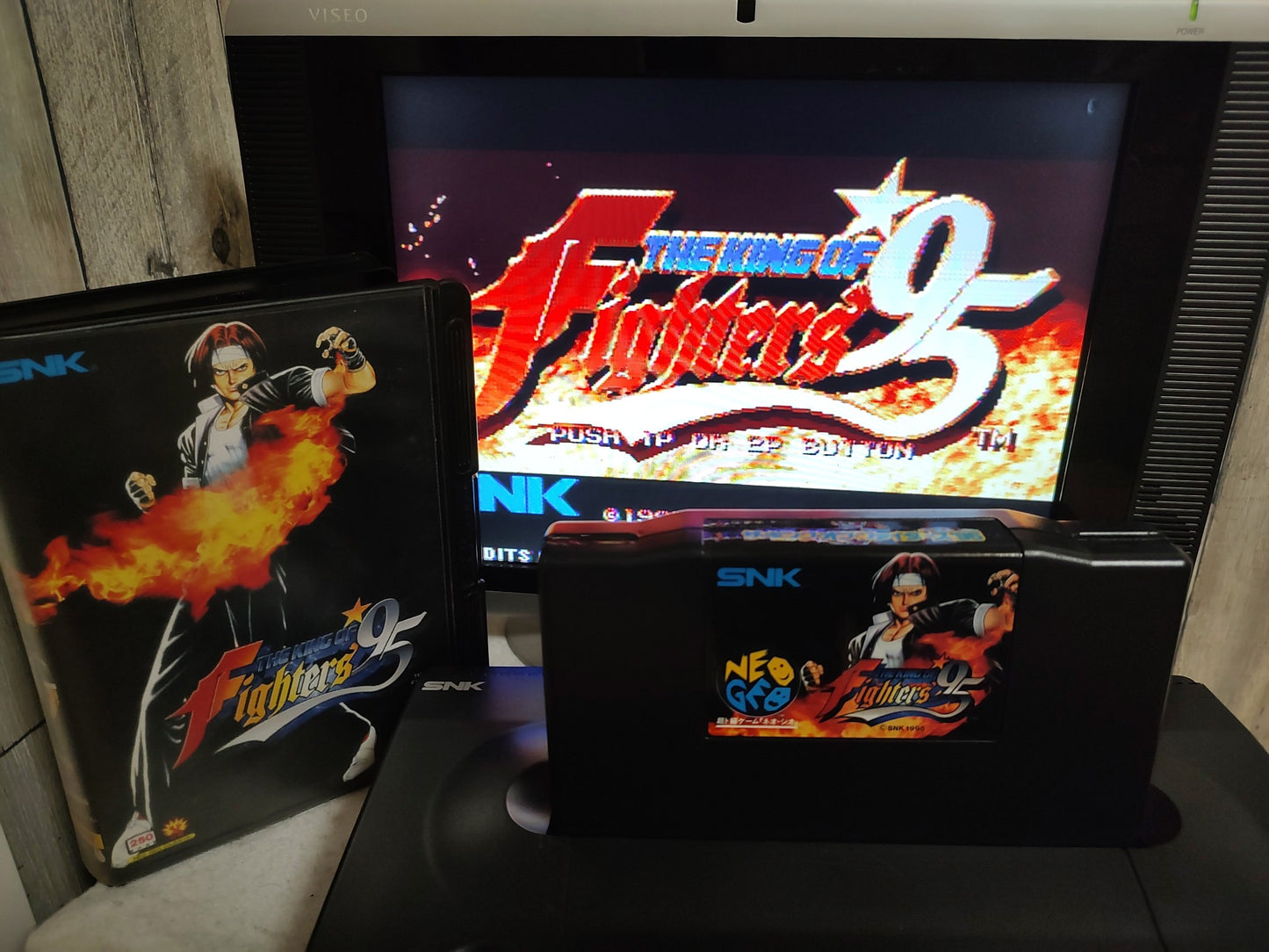 KOF 95 THE KING OF FIGHTERS 95 SNK NEO GEO AES w/Manual, Box, Working-g0828-