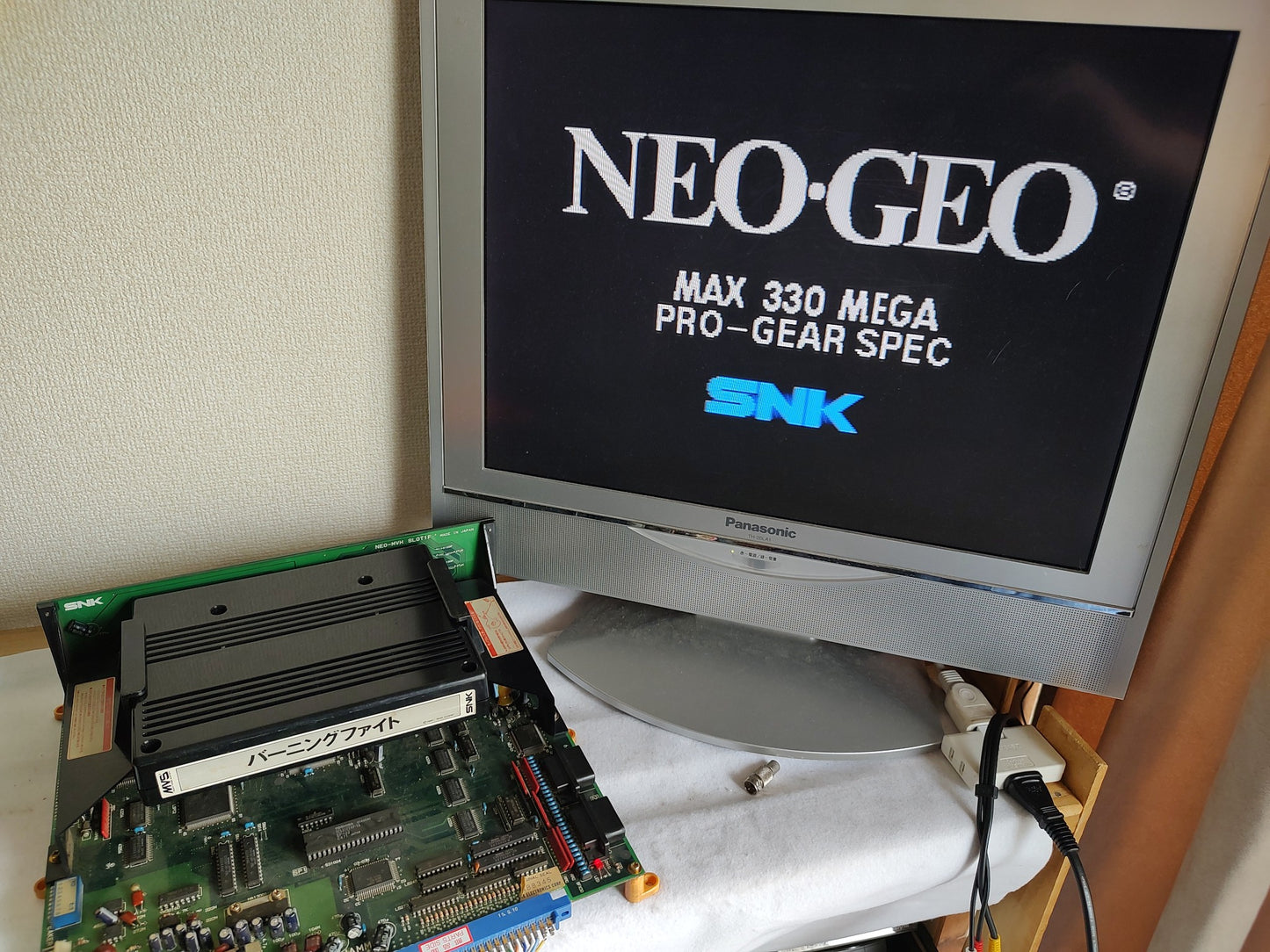 Burning Fight SNK NEOGEO MVS Arcade Cartridge w/Instruction card, Box set-g0829-