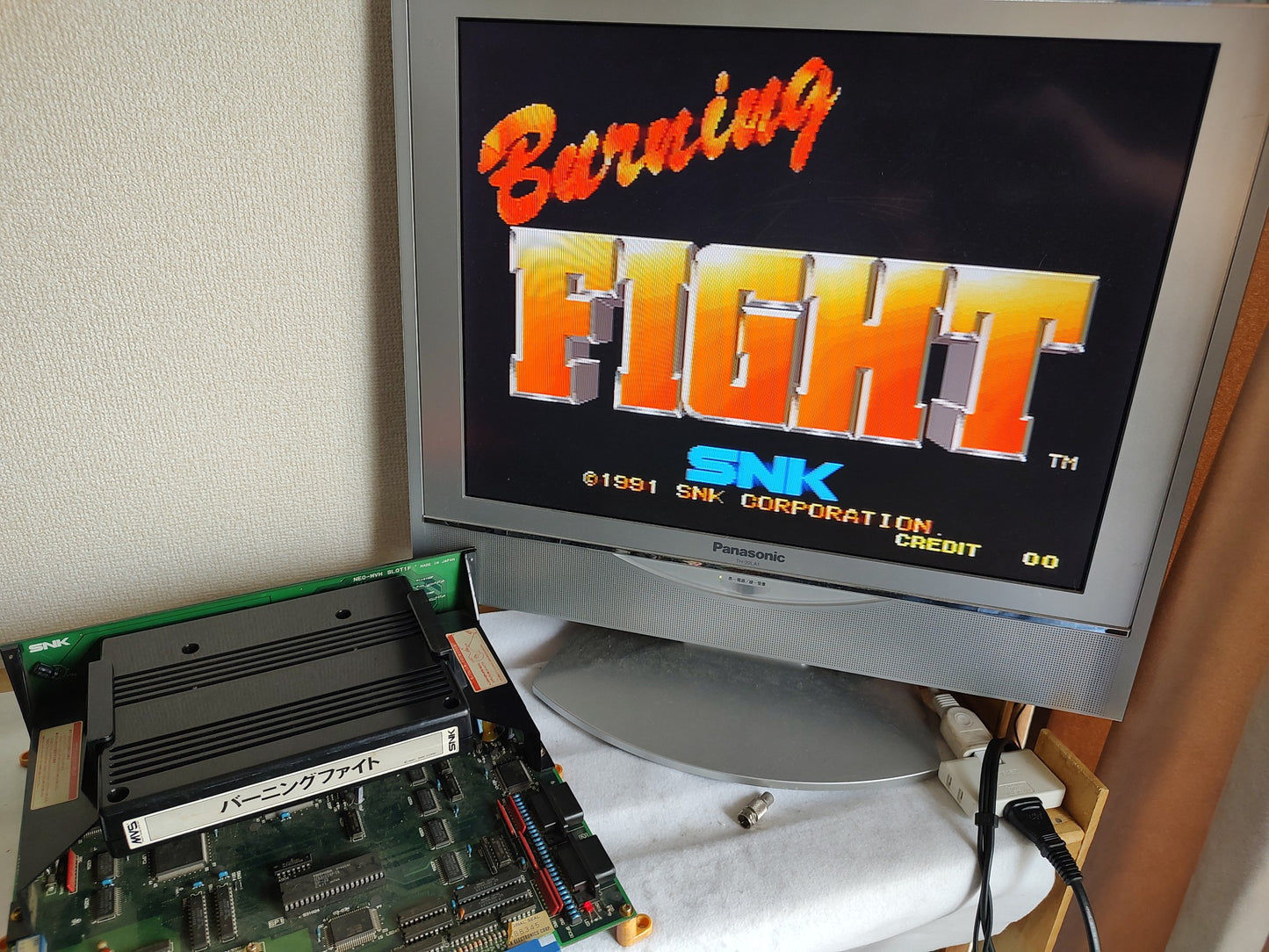 Burning Fight SNK NEOGEO MVS Arcade Cartridge w/Instruction card, Box set-g0829-