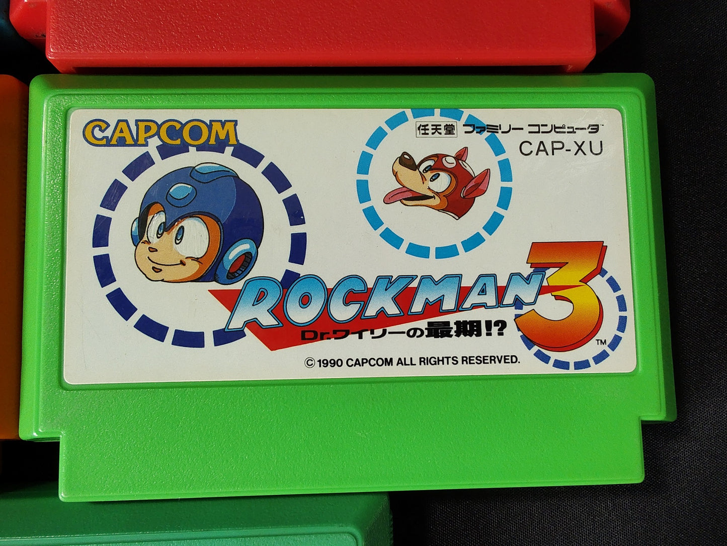 Nintendo Famicom FC (NES) RockMan(Megaman) series 5 game cartridge set-g0830-