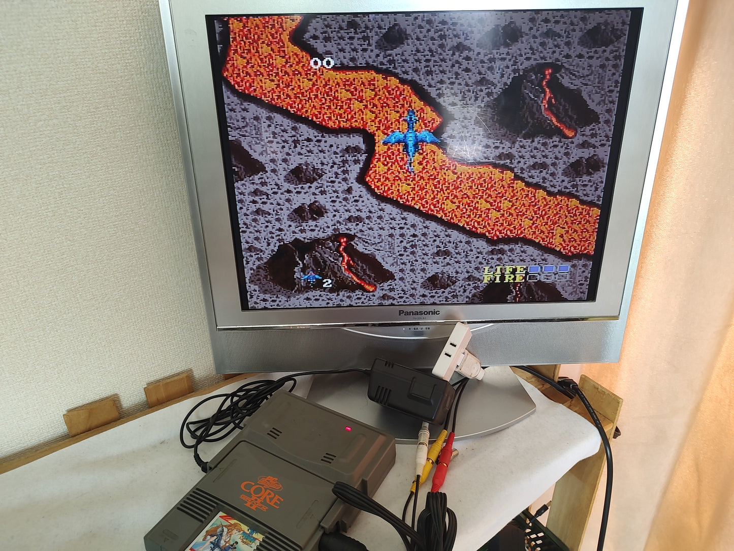 NEC PC Engine Coregrafx2 Console PI-TG7, Pad, PSU, AV cable, Game,working-g0925-