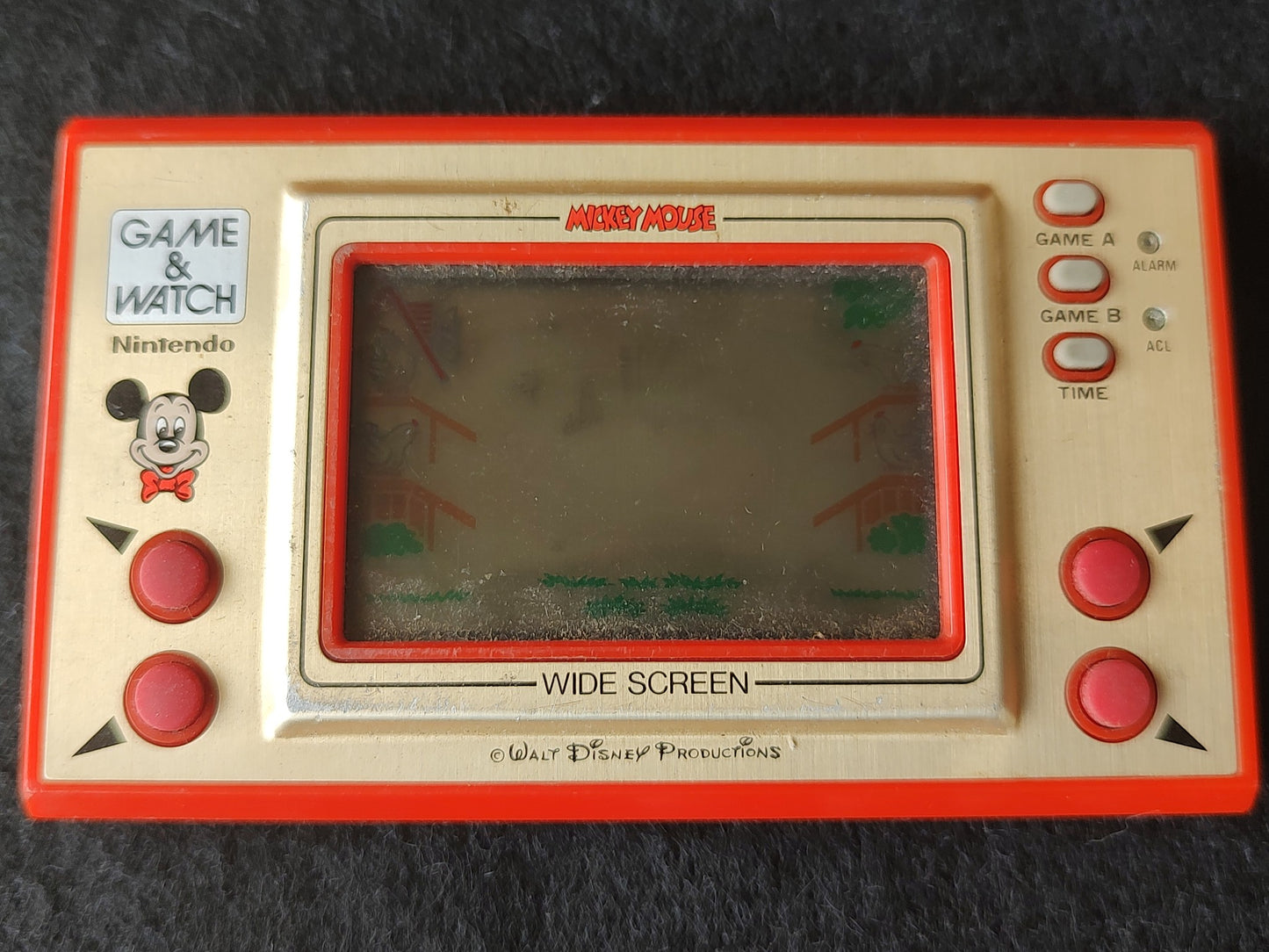 Junk, Broken Nintendo Game & Watch OIL PANIC, Micky Mouse, PARACHUTE set-g0928-