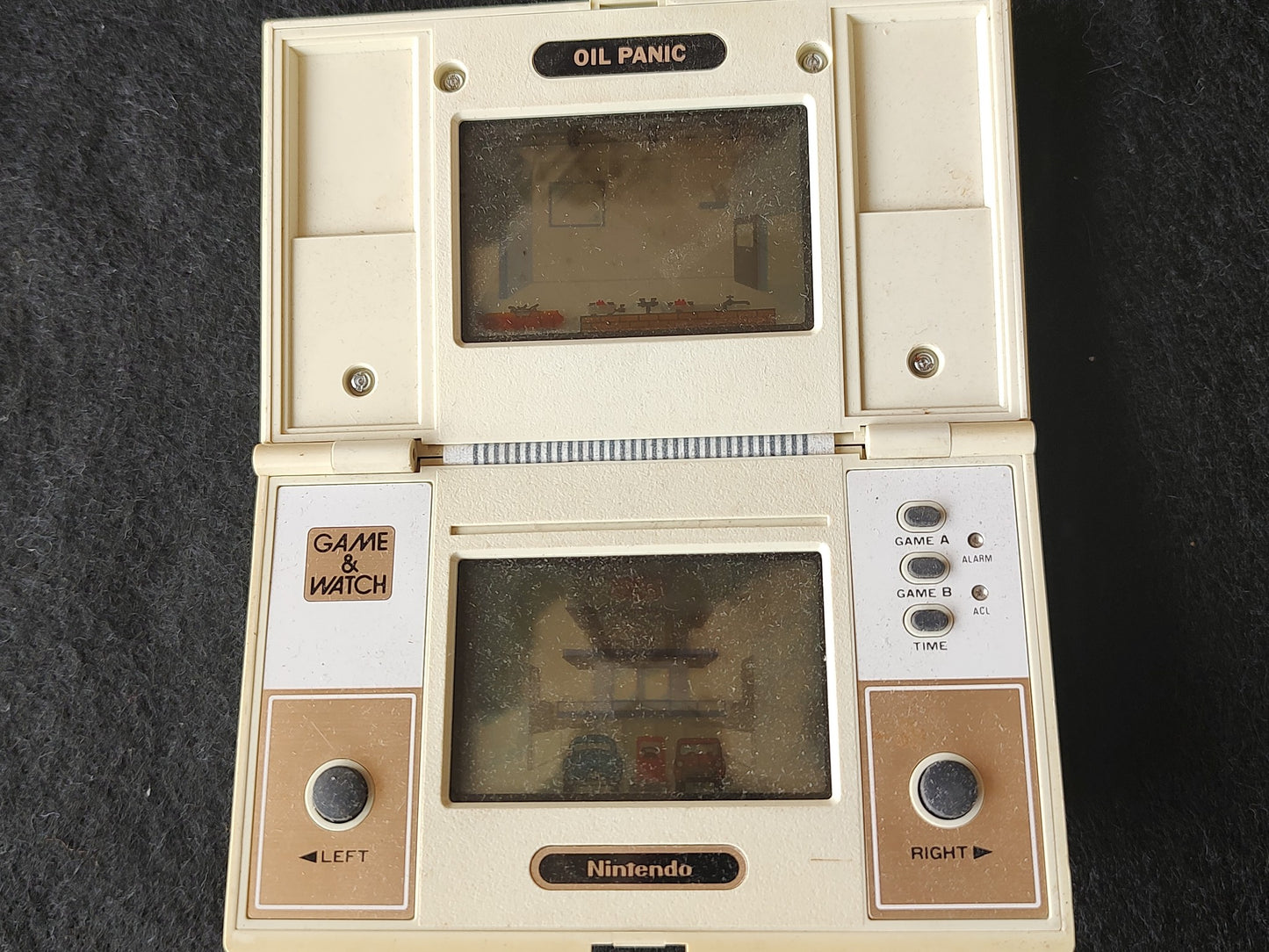 Junk, Broken Nintendo Game & Watch OIL PANIC, Micky Mouse, PARACHUTE set-g0928-