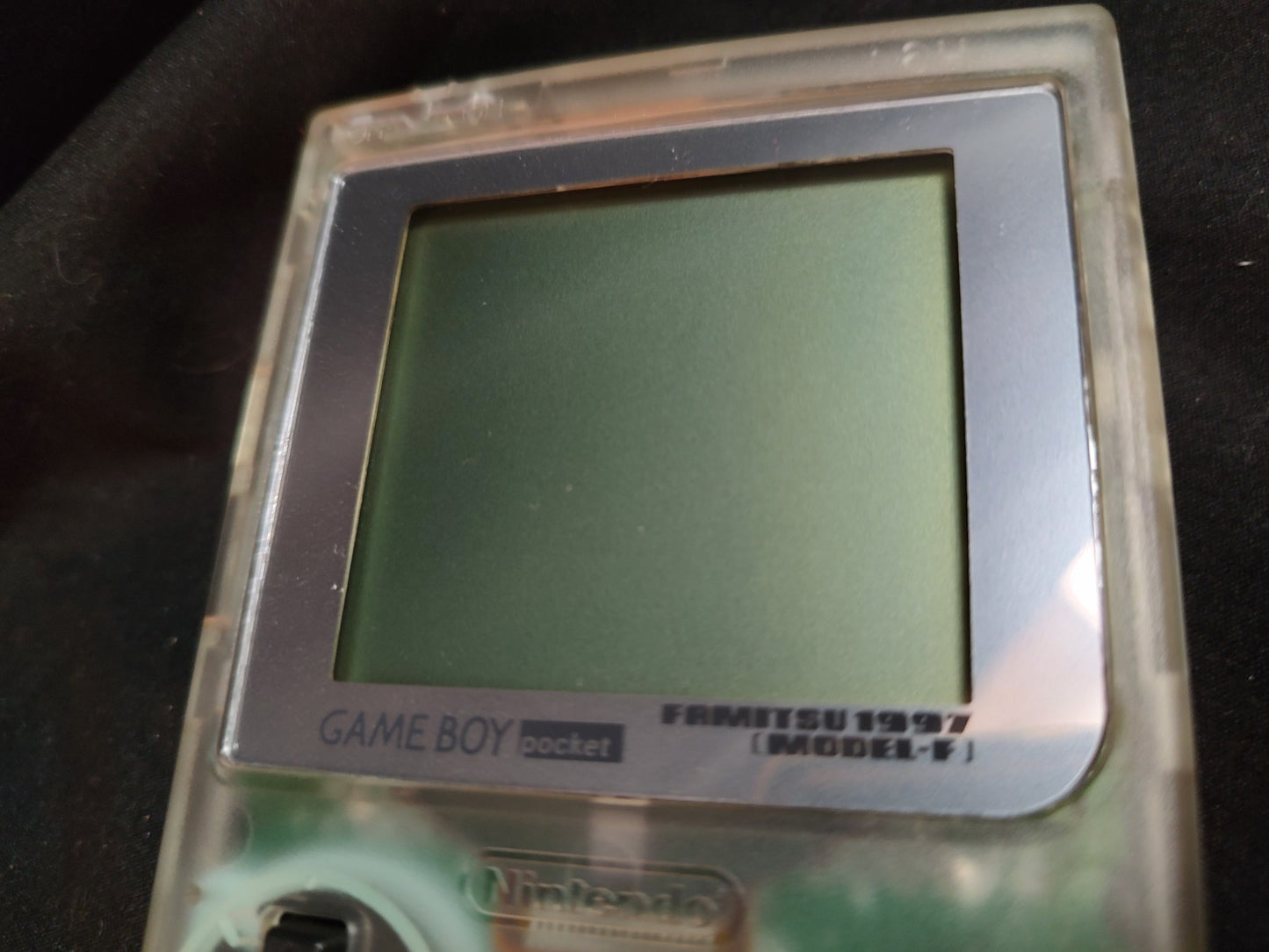 Gameboy Pocket FAMITSU Skeleton MGB-001 Console Manual, box set, Working, Japan