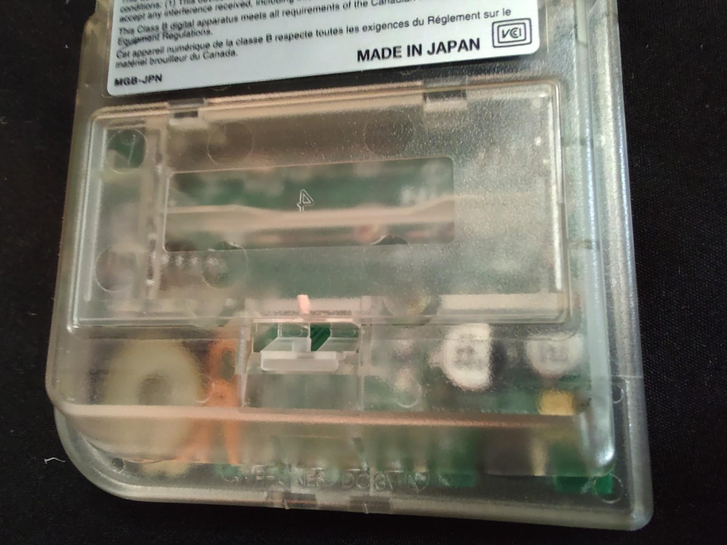 Gameboy Pocket FAMITSU Skeleton MGB-001 Console Manual, box set, Working, Japan