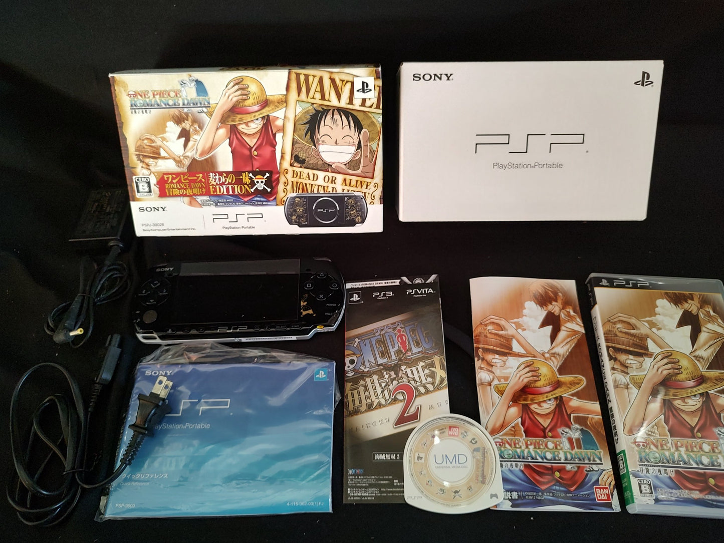 SONY Playstation Portable PSP Console One Piece Limited Box set, Working-g1007-