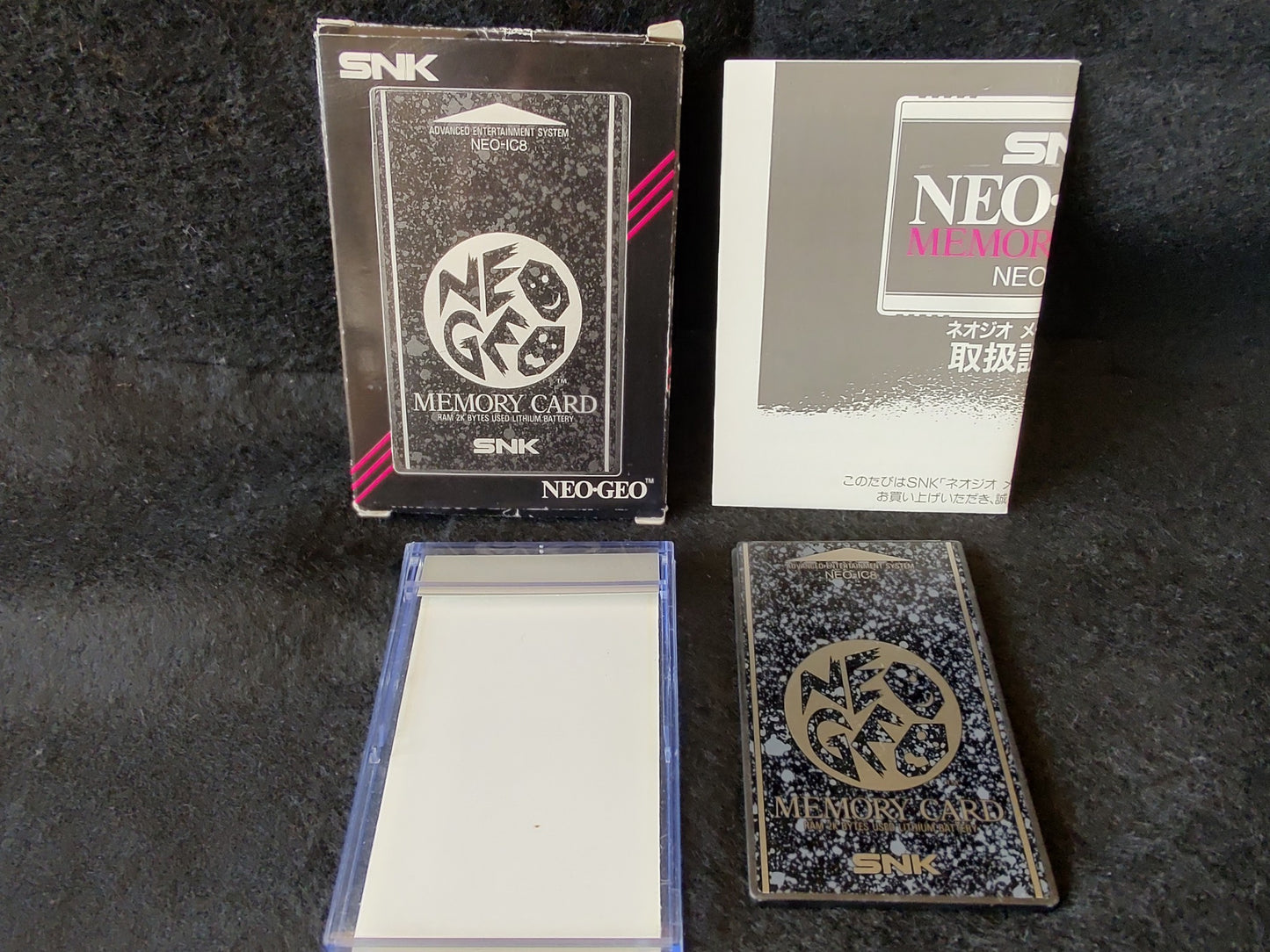 Not-tested, SNK NEOGEO Memory Card NEO GEO AES w/Manual, Box set-g1012-