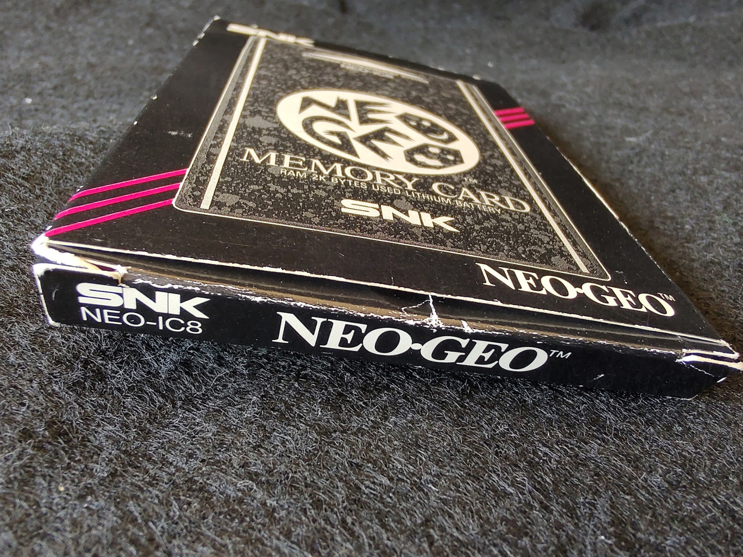 Not-tested, SNK NEOGEO Memory Card NEO GEO AES w/Manual, Box set-g1012-