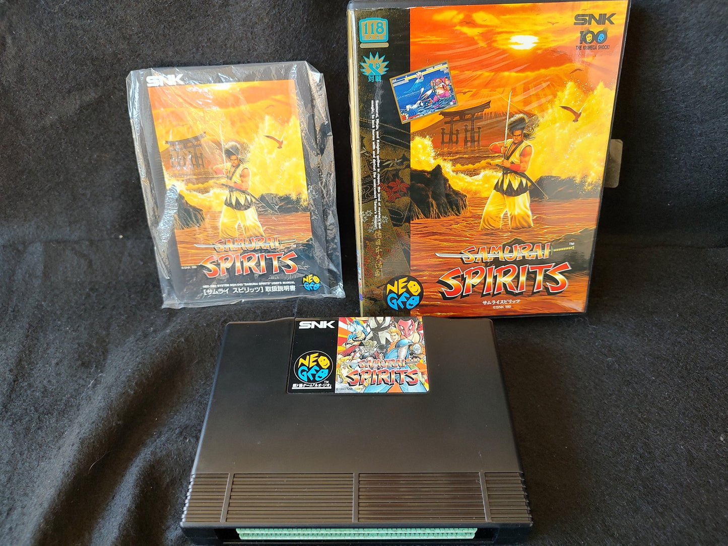 Samurai Spirits (Samurai Shodown) SNK NEOGEO AES with Box, Working-g1012-1