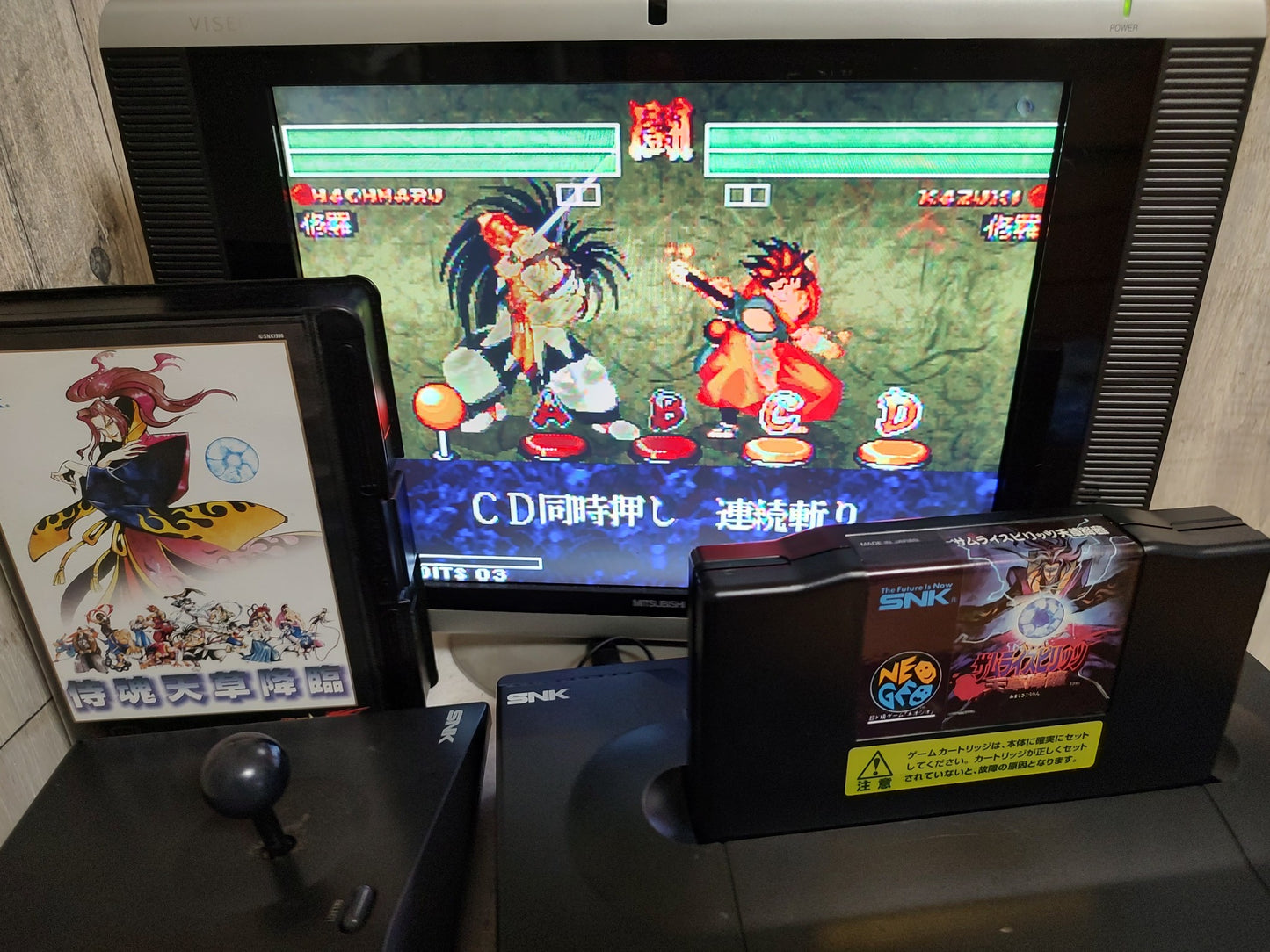 SAMURAI SHODOWN 4 IV Amakusa's Revenge SNK NEO GEO AES Boxed set Working-g1012-4