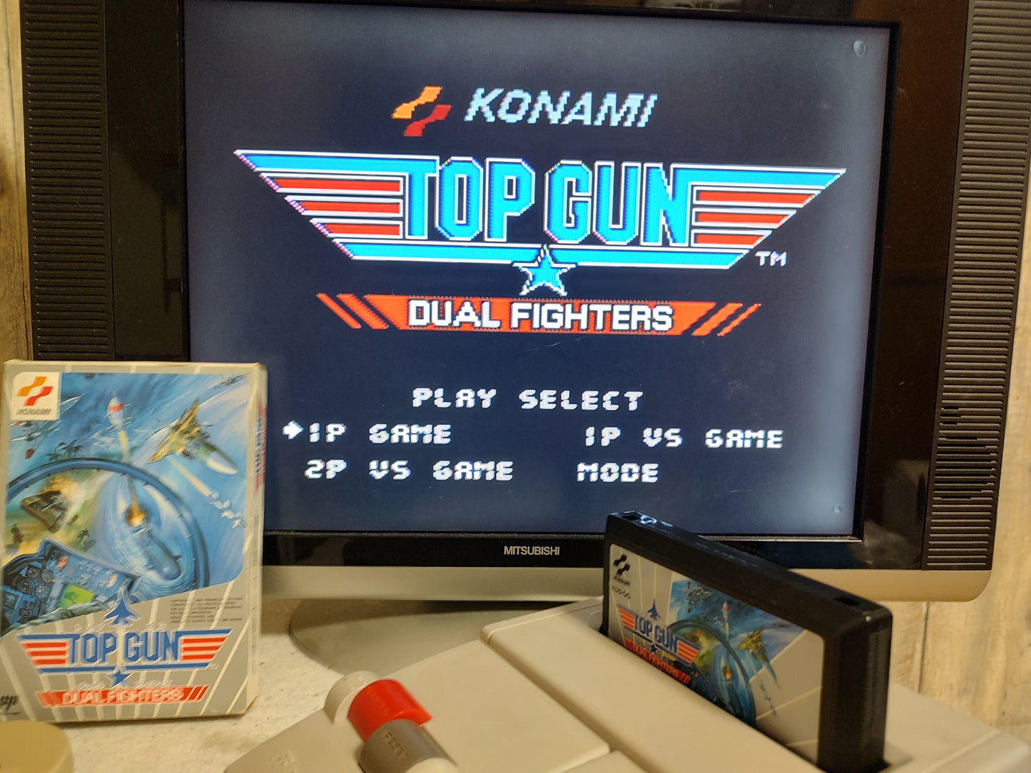 Top Gun Dual Fighters Nintendo Famicom NES Cart,Manual,Boxed set, working-g1012-