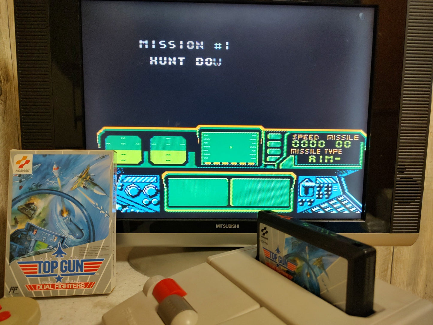 Top Gun Dual Fighters Nintendo Famicom NES Cart,Manual,Boxed set, working-g1012-