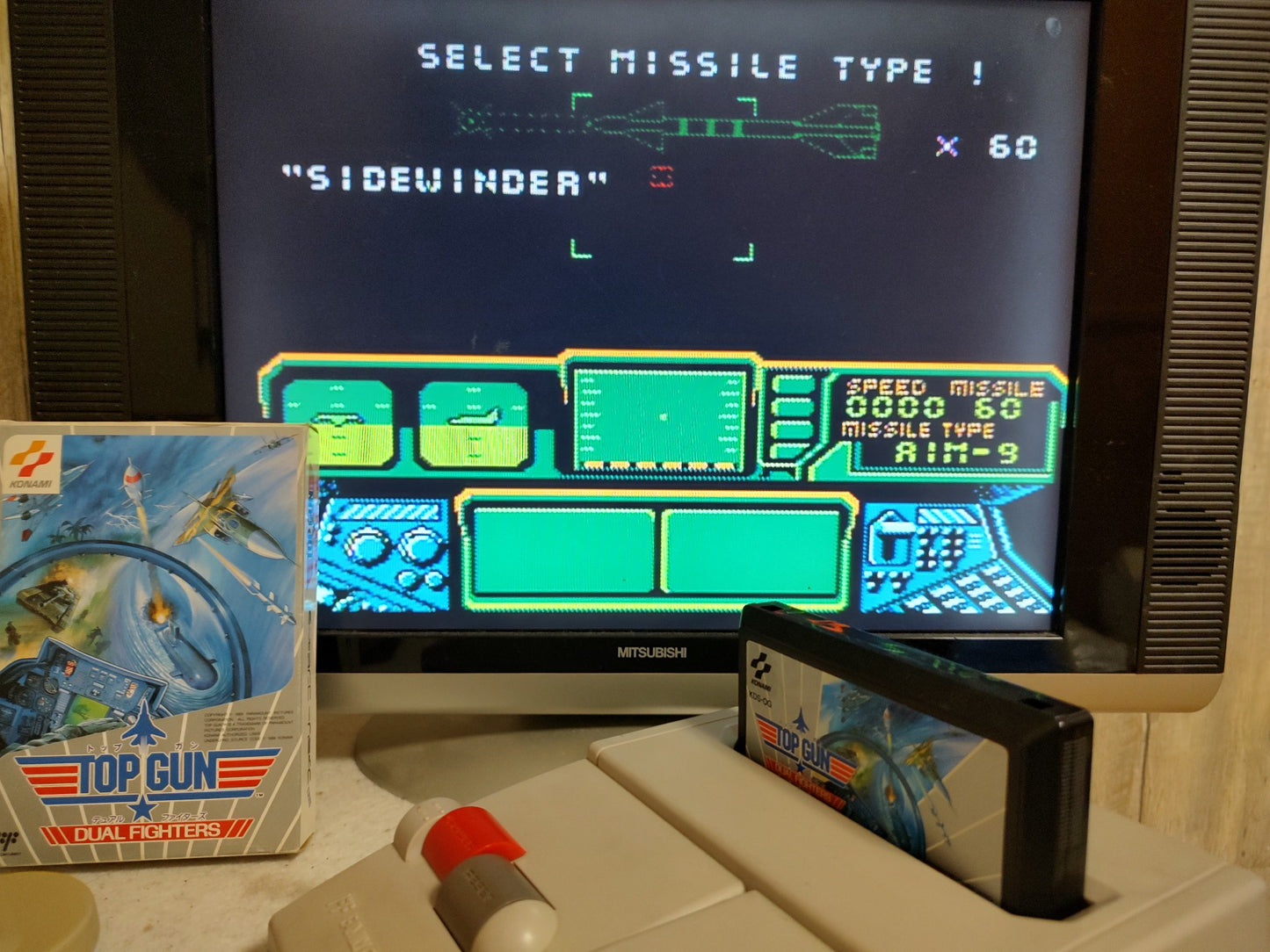 Top Gun Dual Fighters Nintendo Famicom NES Cart,Manual,Boxed set, working-g1012-