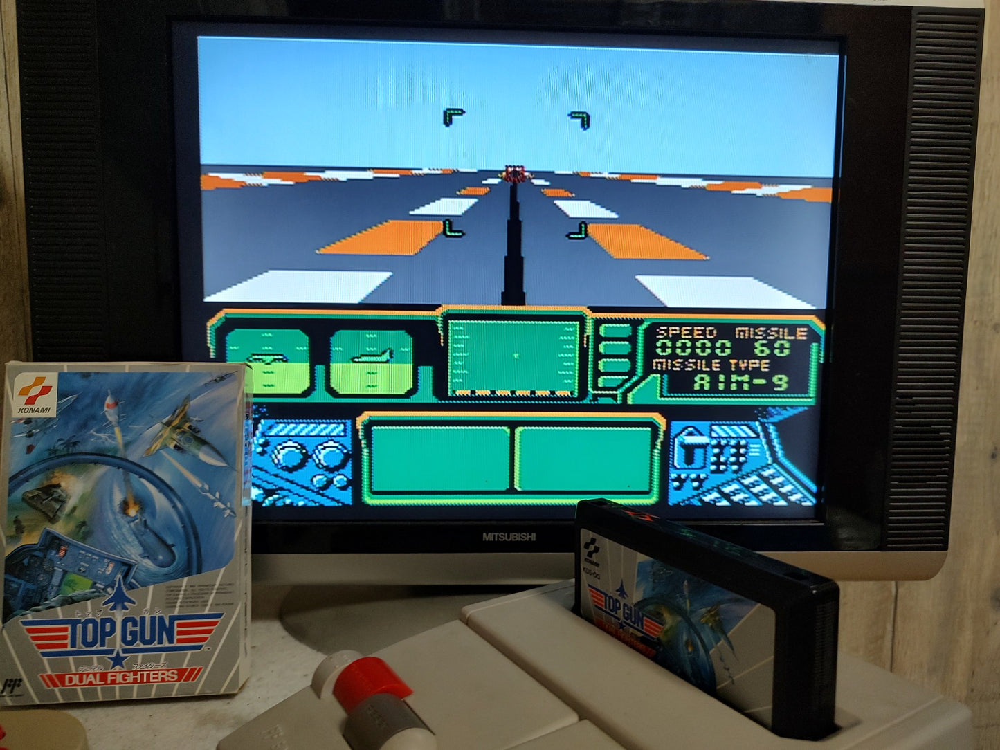 Top Gun Dual Fighters Nintendo Famicom NES Cart,Manual,Boxed set, working-g1012-